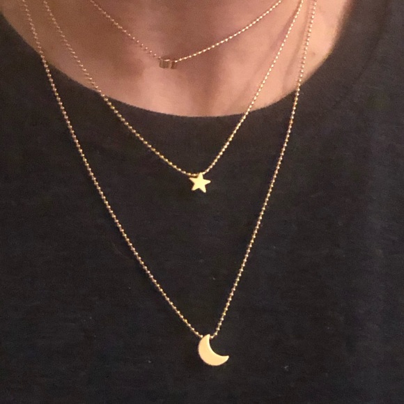 Hand Crafted Jewelry - Handmade Brand New 3 In 1 Necklace Heart Star Moon